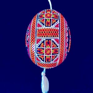 (#159) Authentic Hand Painted Ukrainian Pysanky Easter Egg Ornament